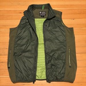 Kuhl Projekt Vest insulated lightweight full zip olive green